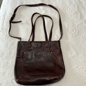 Portland Leather Crossbody Tote